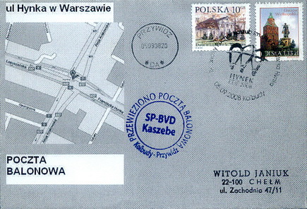 Przesyłka z mapką Warszawa